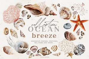 Ocean Breeze Collection, a Texture Illustration by Julia Dreams