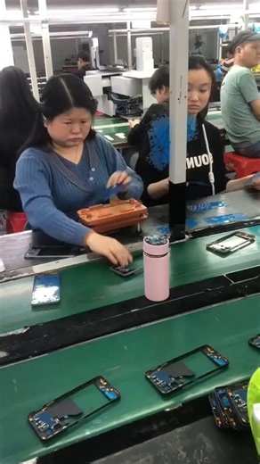 Asian Technology on Instagram: "Watch the fascinating process of mobile phone assembly! 📱✨ The front portion moves smoothly along the conveyor belt, sliding forward for the next operation. Precision, speed, and automation come together in this high-tech mass production line! #Technology #Manufacturing"