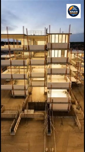 This Apartment Building Was Built in Seconds 😳#trending #viral #buildinseconds #construction