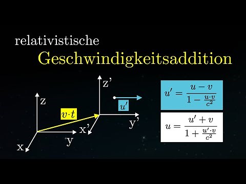 Relativistische Geschwindigkeitsaddition - Erklärung und HERLEITUNG der Formel (Physik)