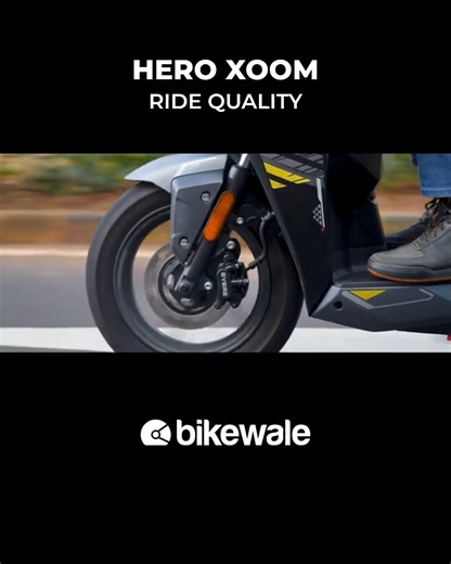 The Hero Xoom delivers a smooth and comfortable ride — light handling, well-tuned suspension, and easy maneuverability that makes city rides effortless and fun. It feels stable over bumps while staying agile in traffic, perfect for daily commuting. To know more download the BikeWale App now: bit.ly/3Uonv5P [Hero, Xoom, Reel, Petrol, Scooter, Ride Quality] #hero #heroxoom #bwreels #bikes #scooters #bikeupdates #motorcycleupdates #ridequality #cityride #smoothride #commuterscooter | BikeWale