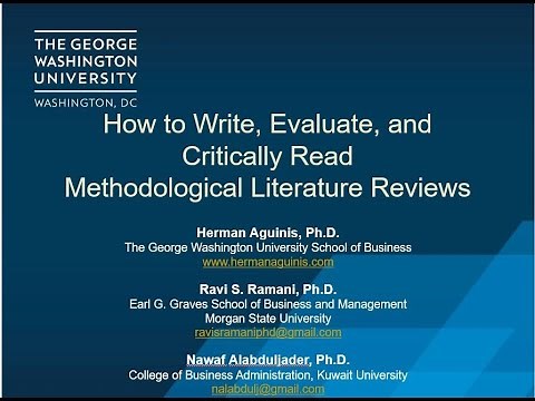 How to write evaluate and critically read methodological reviews
