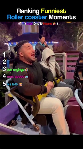 Ranking Funniest Roller coaster Moments 😂 #shorts #rollercoaster