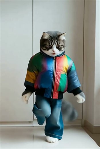 😸 Polly Pocket Shuffle Dance Tutorial — Performed by a Dancing Cat! 🔥🐾 #funnycat