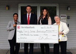 Meridian Bank Donates $7,500 to Family Service