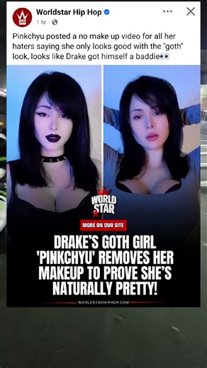 DRAKE REALLY GOT HIMSELF A BADDIE 😮‍💨🔥 PINKCHYU WITHOUT MAKEUP HAS EVERYONE TALKING! #drake #shorts