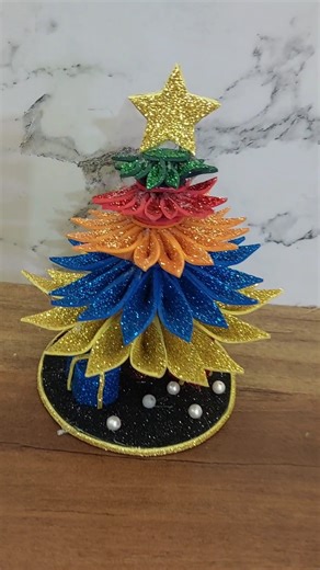 Rainbow christmas tree making | christmas craft ideas | christmas decoration ideas easy