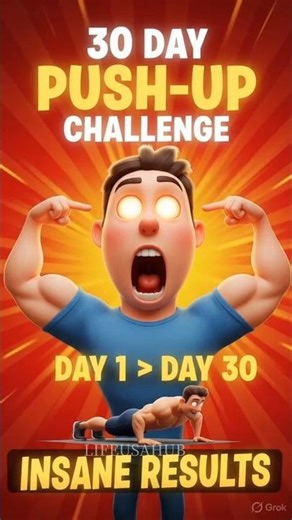 “30 Day Push-Up Challenge – Crazy Transformation”#fitness#workout#shorts