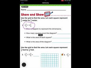 Go math grade 5 lesson 7.7~ area and mixed numbers