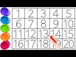 Step-by-Step Number Tracing | Count and Learn 1 to 20