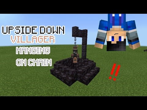How to make a Villager hanging on a CHAIN in MINECRAFT!!