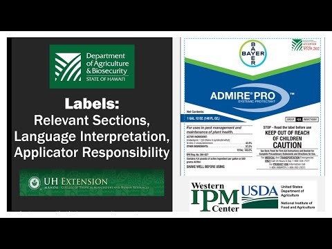 Hawaii Department of Agriculture and Biosecurity - Pesticide Labels Workshop