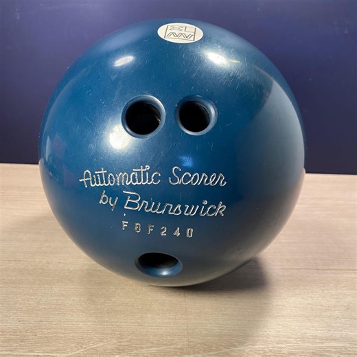 Vintage Brunswick Bowling Ball | Classic Blue, 15lb 10oz, Retro Decor - Etsy