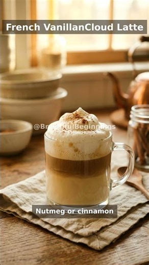 How to make a French Vanilla Cloud Latte #coffeerecipe #cafeathome #coffeerecipes