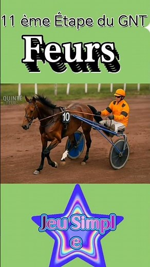 11 Étape du GNT. Cheval du jour. Jeu simple placé. #quinté #pmu #pronostic #turf