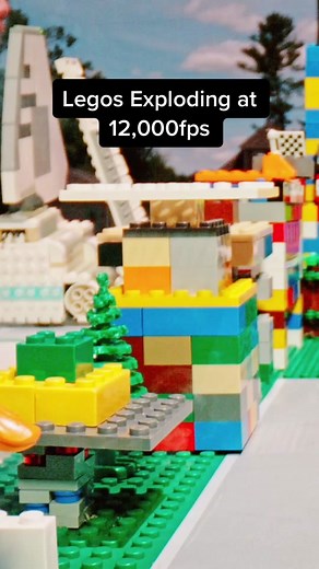 High-Speed Lego Explosion in Slow Motion