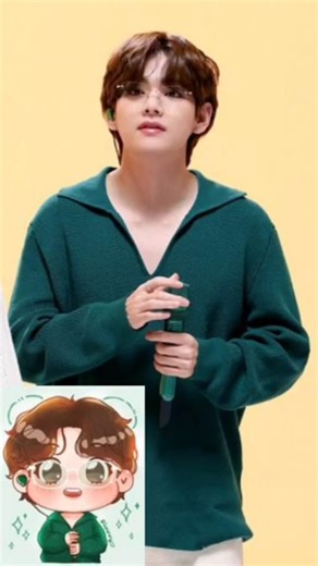 Cute Taehyung Chibi Drawing 💚 | #btsfanart #drawing #kpopdrawing #chibidrawing #kpopfanart #bts