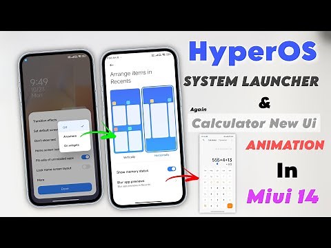 Xiaomi HyperOS New System Launcher & Calculator App Install In Miui 14 | Turn Animation & Features ✅