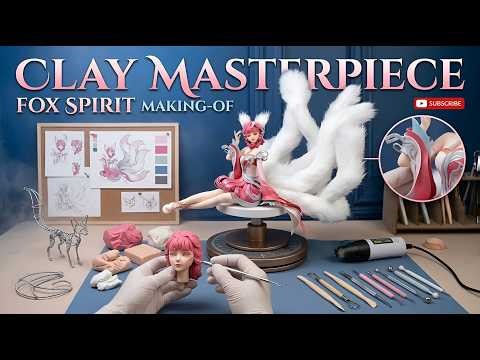 Level 1 vs Level 100: Making of Stunning Nine-Tailed Fox Queen from Clay (Secret Clay Hacks)