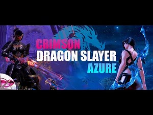 Guild Wars 2 Champions Power | Azure and Crimson Dragon Slayer Weapons Showcase