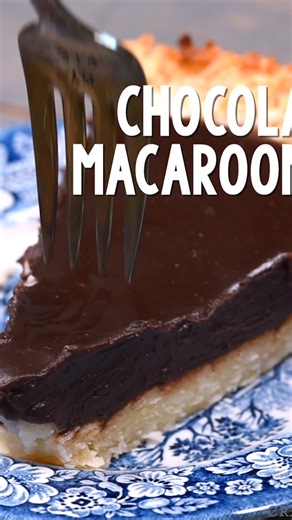 Seriously too good! Recipe: https://www.crazyforcrust.com/chocolate-macaroon-pie/ | CrazyforCrust