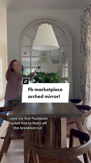 Transforming an old window into a stunning champagne arch mirror