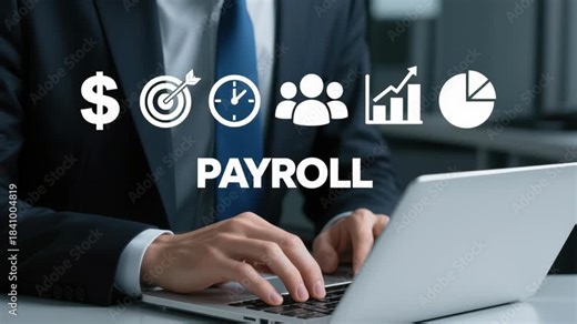 Payroll finance salary management. business technology online hr process planning automation compensation salary management ai employee scheduling interface budget data