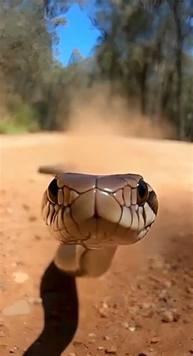 Brown Racer Jumps Off the Ground #shorts #viral #snakes