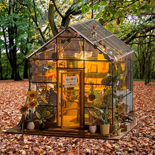 Sunflower Miniature Greenhouse Kit DIY Flower House 1:24 Scale Wooden Model Craft Kit for Adults Garden Lovers & Crafters - Etsy