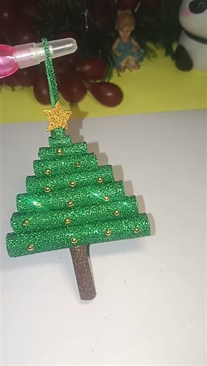 make an easy cute 3D Xmas tree / glittering tree / #christmas series /#shorts / #fingers360