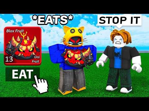 Eating ONI FRUIT In Front Of DESPERATE SCAMMERS.. (Blox Fruits)