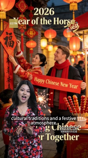 Chinese New Year is one of the most vibrant times to travel across China. In this video, learn four practical Chinese keywords that reflect travel in China today: 免签 (miǎn qiān), meaning visa-free, 打卡 (dǎ kǎ), meaning to visit and share experiences, 高铁 (gāo tiě), referring to China's high-speed rail network, and 国潮 (guó cháo), describing modern trends inspired by traditional Chinese culture. #SpringFestival2026 #CGTN Follow CGTN's Merna Al Nasser as she explains how language offers a gateway to