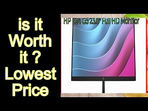 HP E24 G5 23.8 Full HD Monitor Features - Important Information