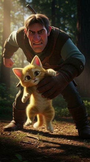 Cheeky Cat’s Brave Leap to Save the Baby Fox! 🦊😼✨ #cat #shorts #viral #catadventure #aianimation