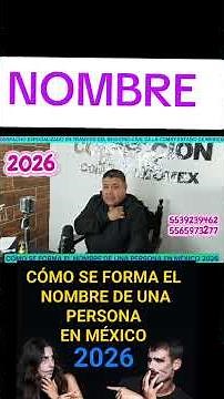 How is a person's name formed in Mexico? One first name or names and two surnames.