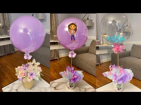 Easy Dollar tree centerpieces Ideas/Balloons centerpieces DIY/cheap party Ideas