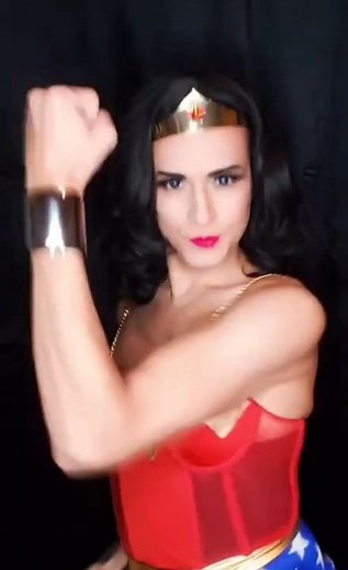 Crossdresser Dressed As A Wonder Woman