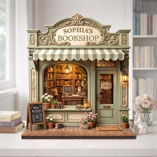 Personalized Bookshop Wood Sign,reading Nook Bookshelf Decor,library Bookish Book Lover Gift,booktown Cafe,bookstore Storefront Shelf Sitter - Etsy