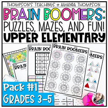 Early Finisher Packet - NO PREP Printables - Fast Finishers Activities