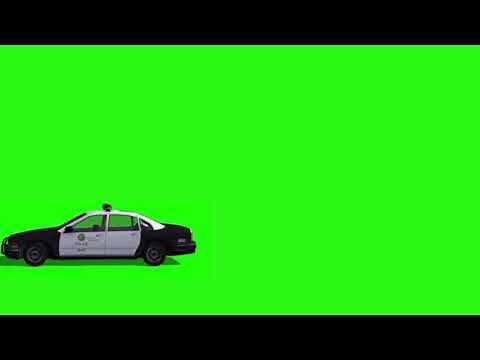Green screen Police car