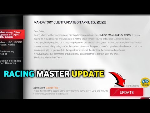 How to update racing master