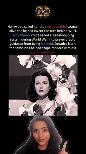 She helped create wireless connections #hedylamarr #truestory #technology