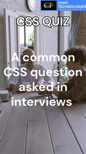 CSS Interview Question Which Property Adds Space Inside Border | ChiPi Technologies