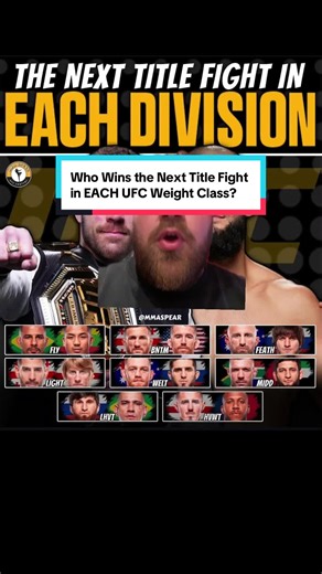 Next Title Fight Predictions for UFC Weight Classes