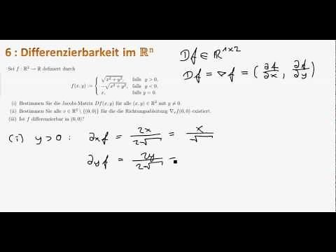 Mathe II, 6.1 : Differenzierbarkeit im R^n