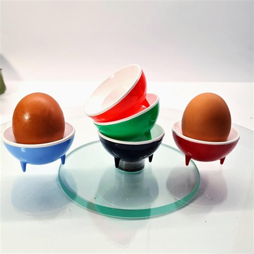 Tupperware Egg Cup Set 4pcs With Lids, Retro 70s Orange Plastic Stackable Eggcups, Mid Century Breakfast Vintage Kitchenware Collection - Etsy