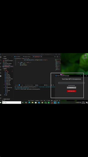 python ile youtube mp3 uygulaması yapma #yazılım #coding #python #programming #keşfet