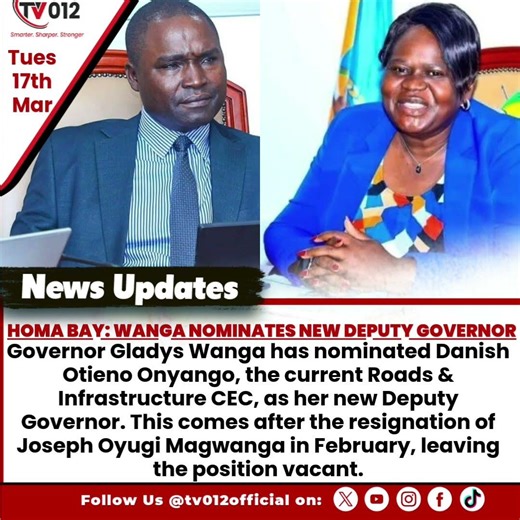 Homa Bay: Wanga Nominates New Deputy Governor