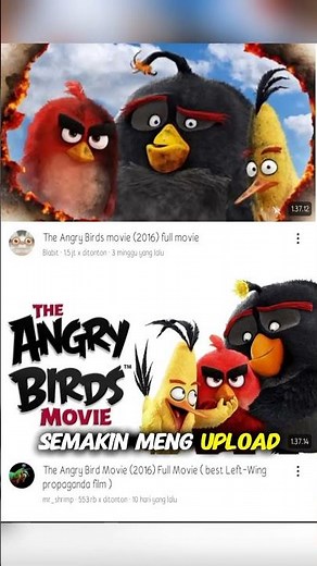 Kita sekarang bisa nonton film secara full dan gratis di YouTube #shorts #fypシ #film #angrybirds