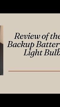 Rechargeable Battery Backup Battery LED Light Bulbs are perfect for those power outages!